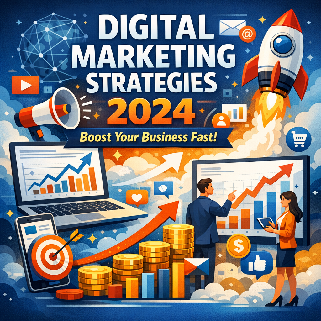 Illustration of Digital Marketing Strategies 2024 (Boost Your Business Fast)