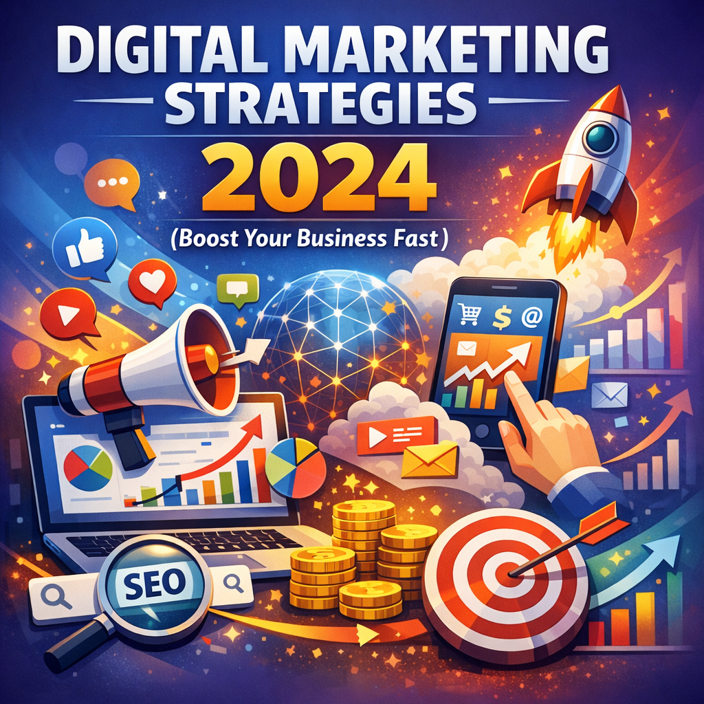 Illustration of Digital Marketing Strategies 2024 (Boost Your Business Fast)