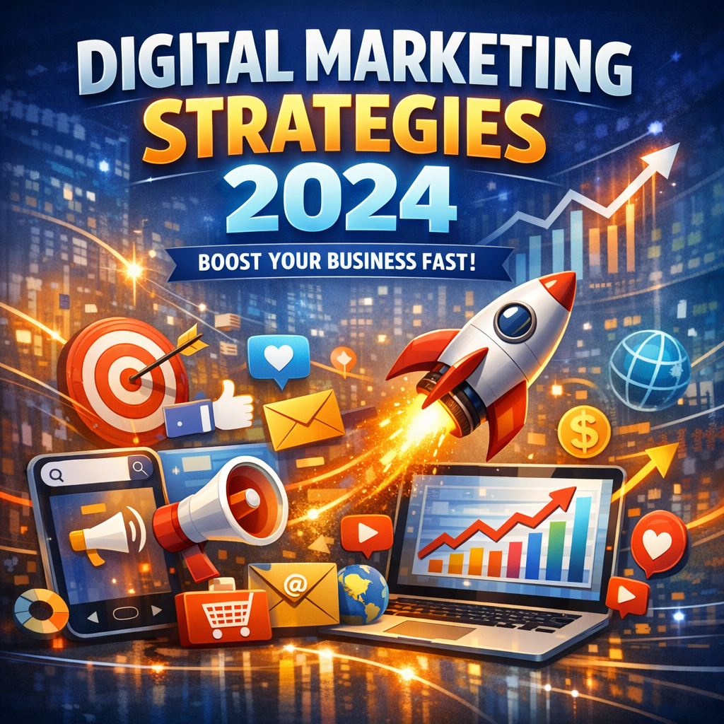 Illustration of Digital Marketing Strategies 2024 (Boost Your Business Fast)
