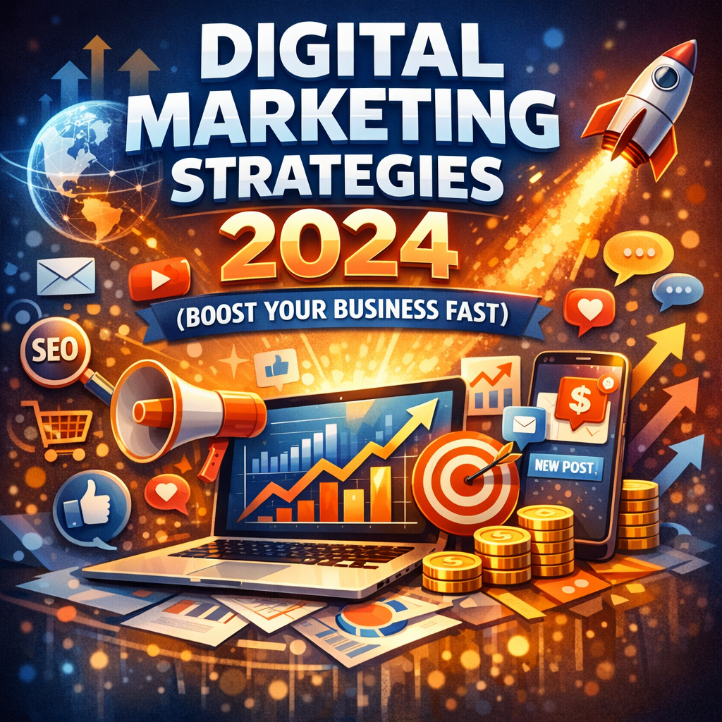 Illustration of Digital Marketing Strategies 2024 (Boost Your Business Fast)