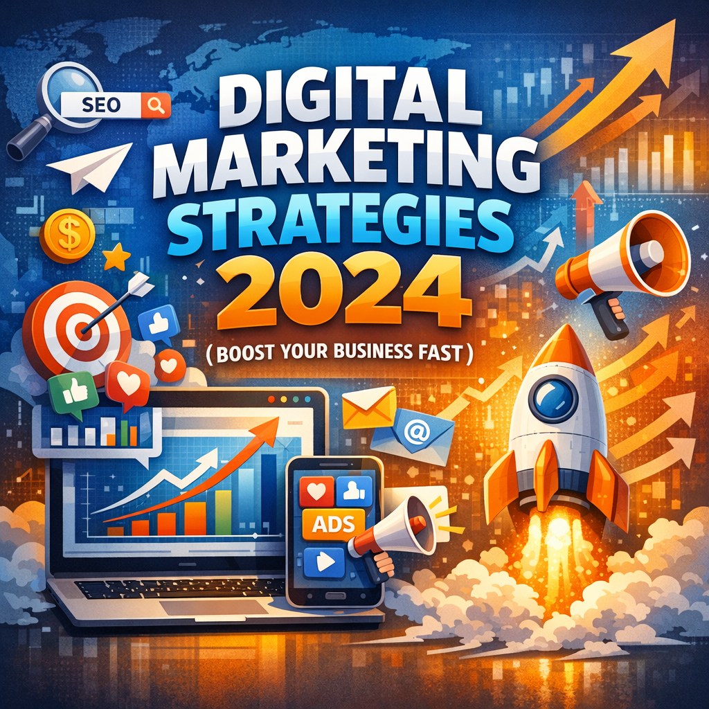 Illustration of Digital Marketing Strategies 2024 (Boost Your Business Fast)