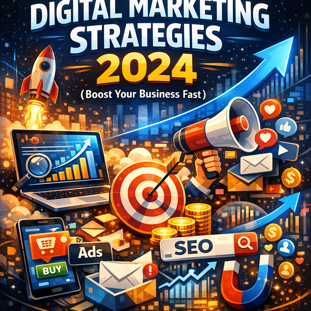 Illustration of Digital Marketing Strategies 2024 (Boost Your Business Fast)