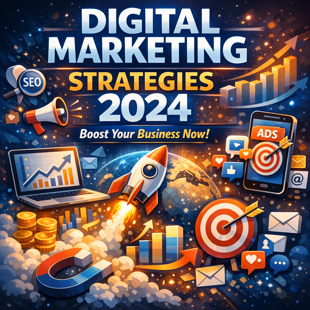 Illustration of Digital Marketing Strategies 2024 (Boost Your Business Now)