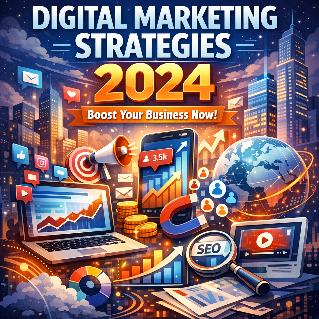 Illustration of Digital Marketing Strategies 2024 (Boost Your Business Now)