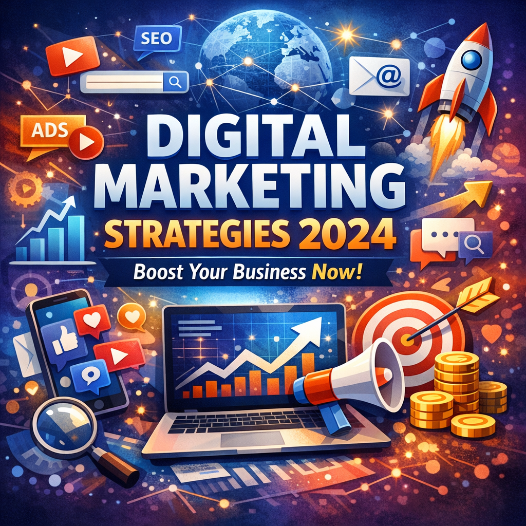 Illustration of Digital Marketing Strategies 2024 (Boost Your Business Now)