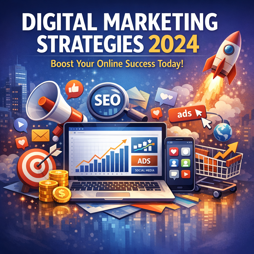Illustration of Digital Marketing Strategies 2024: Boost Your Online Success Today
