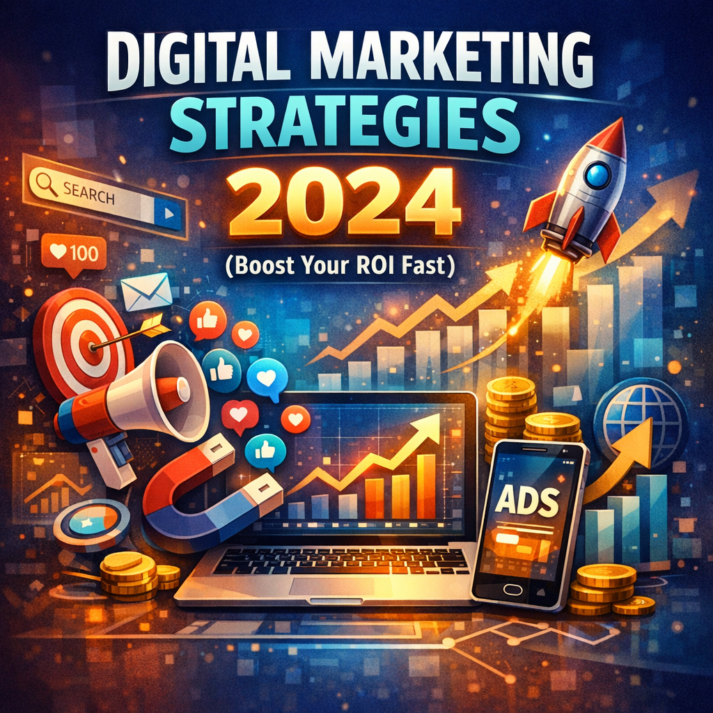 Illustration of Digital Marketing Strategies 2024 (Boost Your ROI Fast)