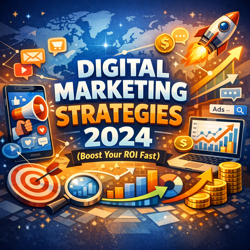 Illustration of Digital Marketing Strategies 2024 (Boost Your ROI Fast)