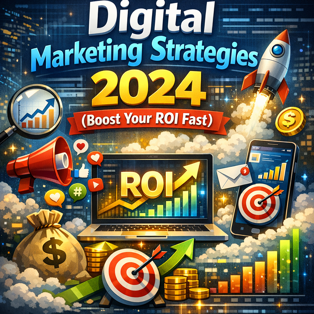 Illustration of Digital Marketing Strategies 2024 (Boost Your ROI Fast)