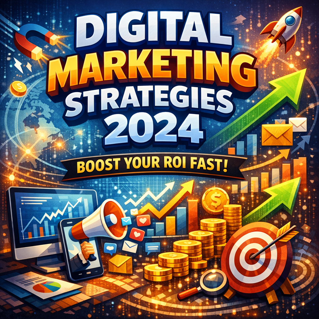Illustration of Digital Marketing Strategies 2024 (Boost Your ROI Fast)