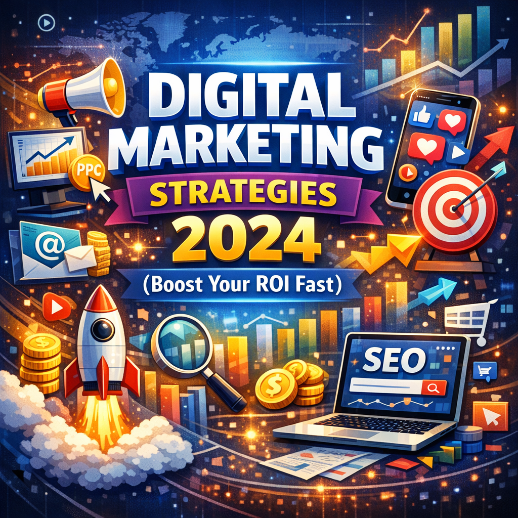 Illustration of Digital Marketing Strategies 2024 (Boost Your ROI Fast)