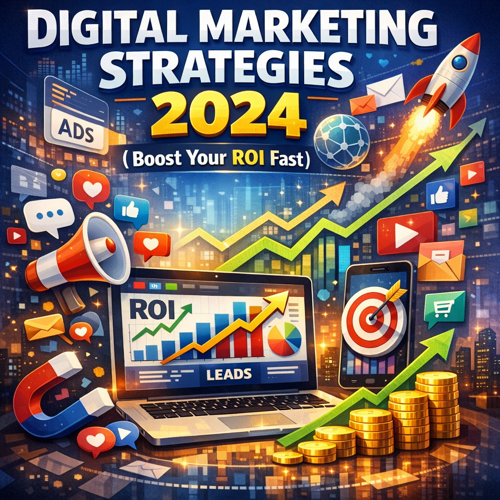 Illustration of Digital Marketing Strategies 2024 (Boost Your ROI Fast)