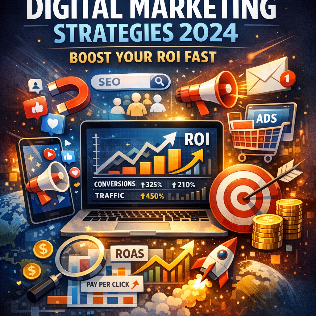 Illustration of Digital Marketing Strategies 2024: Boost Your ROI Fast