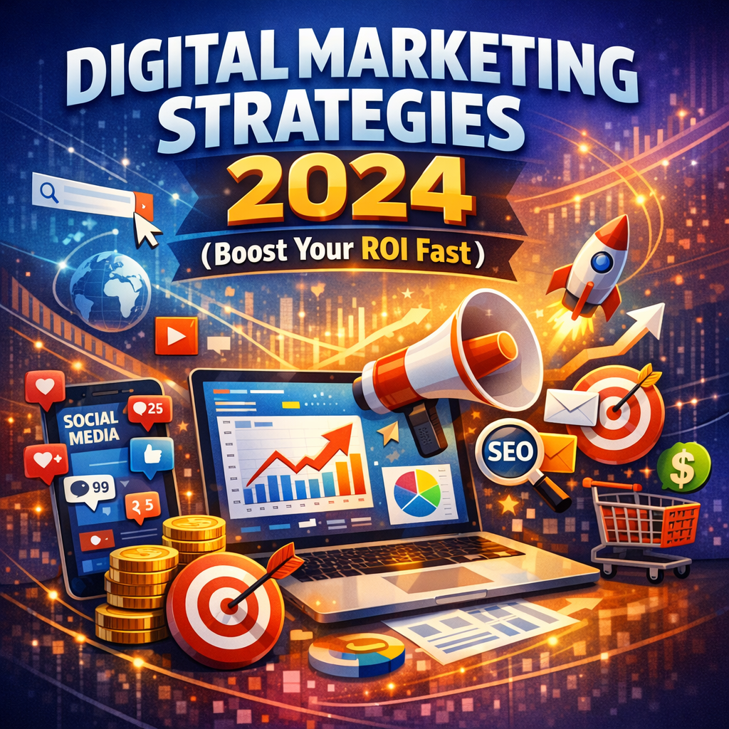 Illustration of Digital Marketing Strategies 2024 (Boost Your ROI Fast)