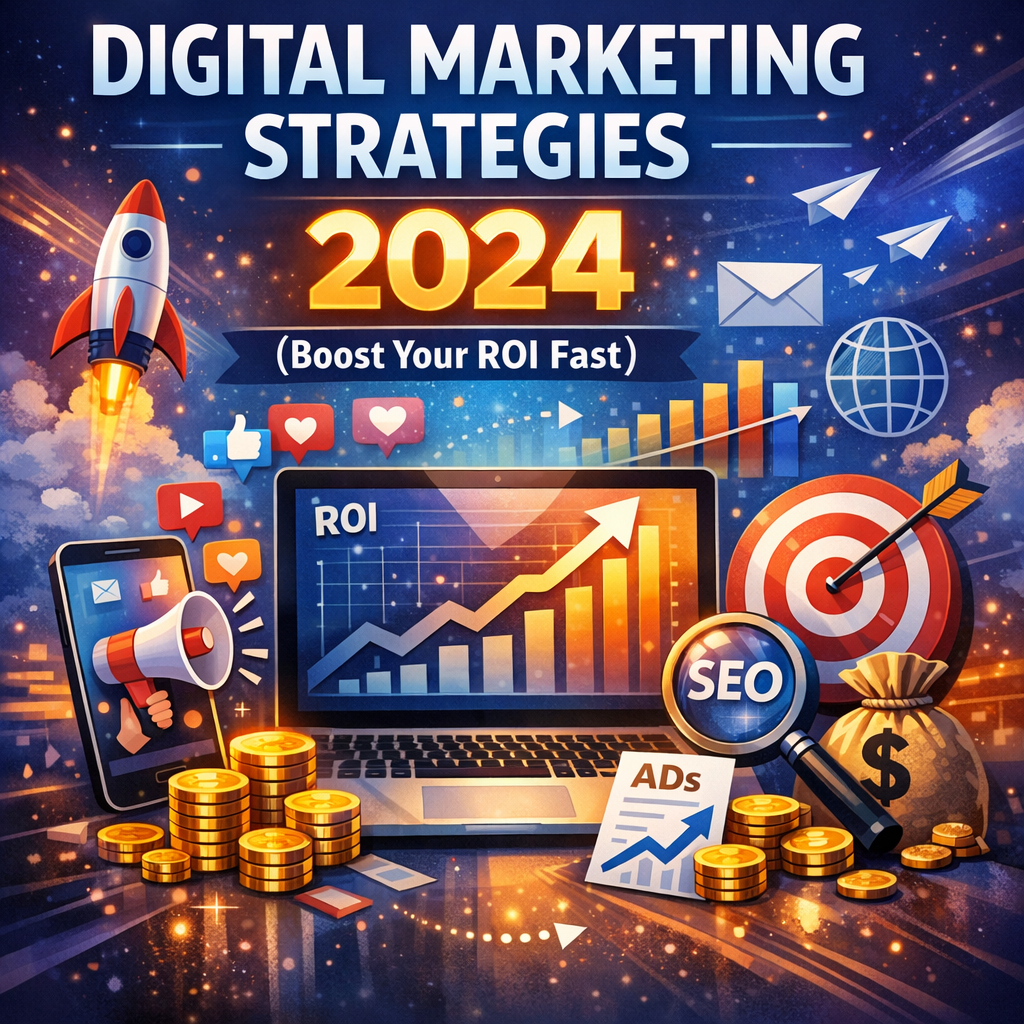 Illustration of Digital Marketing Strategies 2024 (Boost Your ROI Fast)