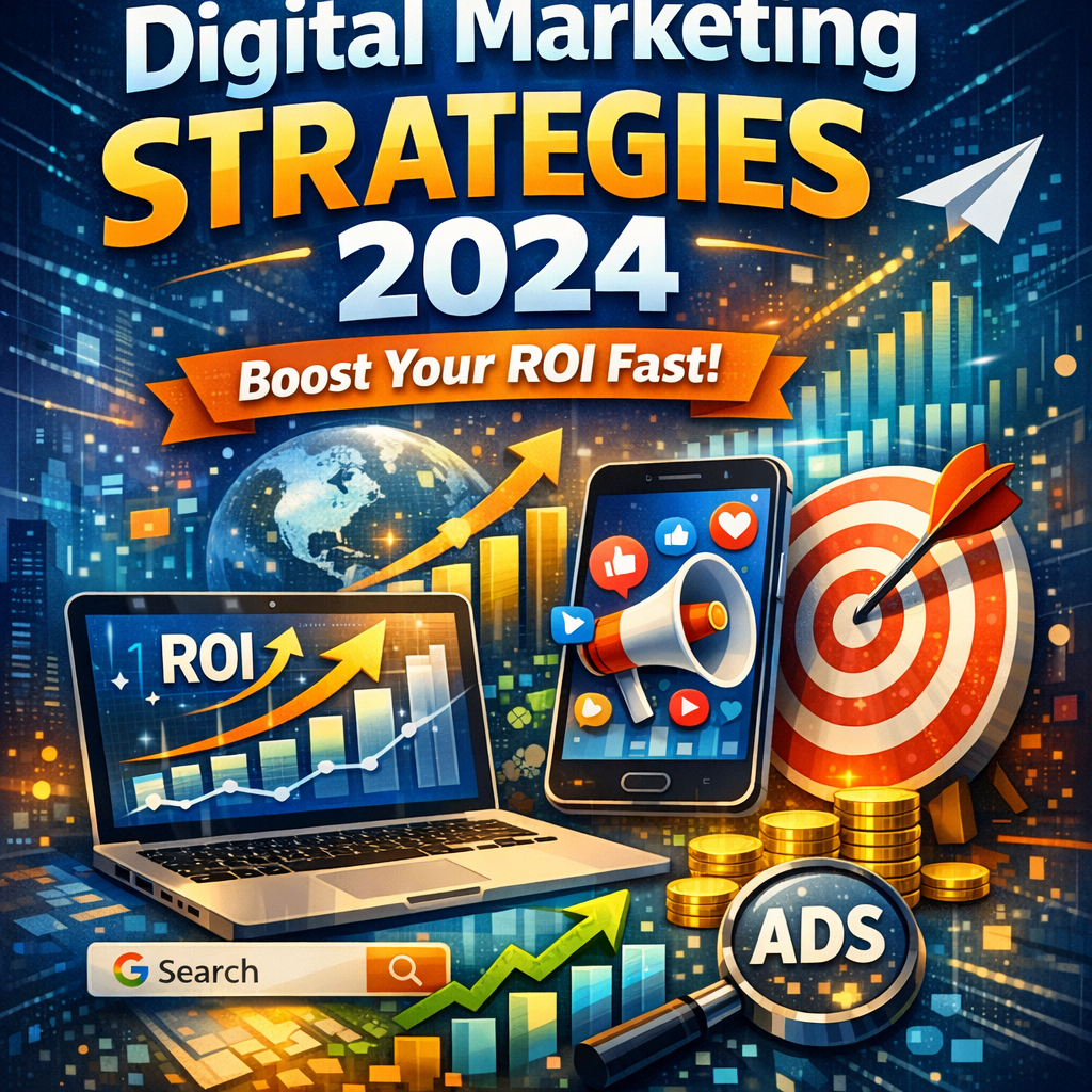Illustration of Digital Marketing Strategies 2024 (Boost Your ROI Fast)