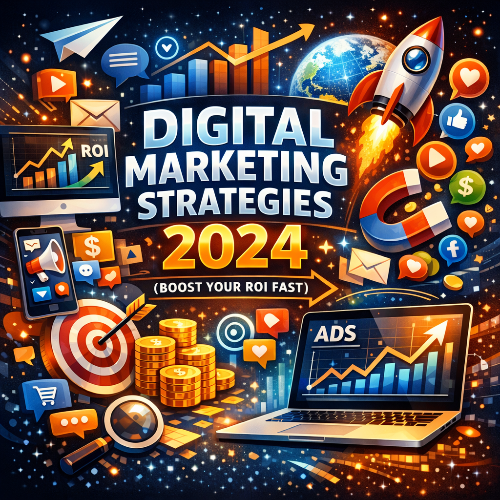 Illustration of Digital Marketing Strategies 2024 (Boost Your ROI Fast)