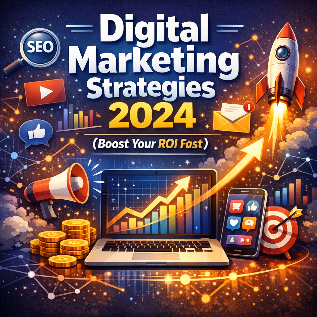 Illustration of Digital Marketing Strategies 2024 (Boost Your ROI Fast)