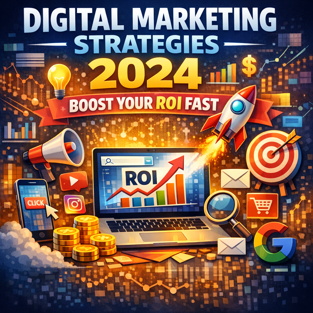 Illustration of Digital Marketing Strategies 2024 (Boost Your ROI Fast)