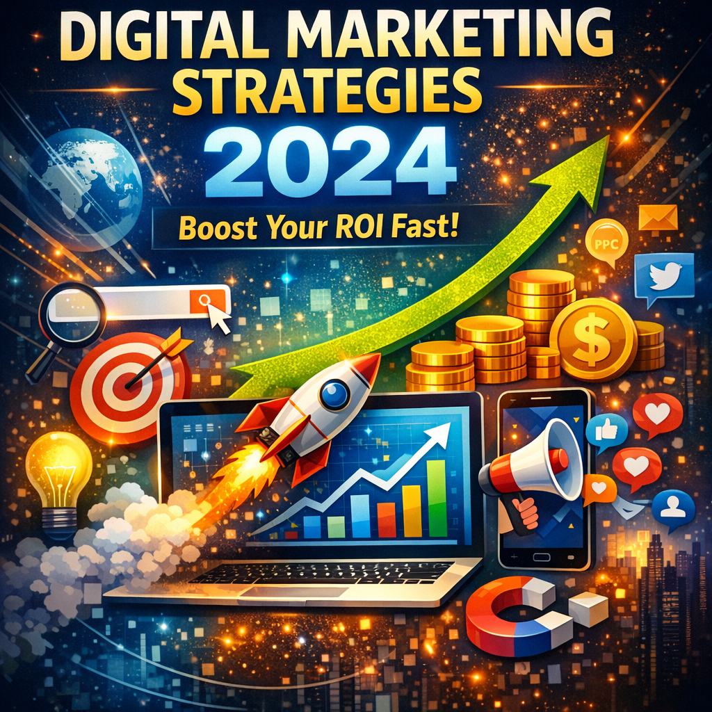 Illustration of Digital Marketing Strategies 2024 (Boost Your ROI Fast)