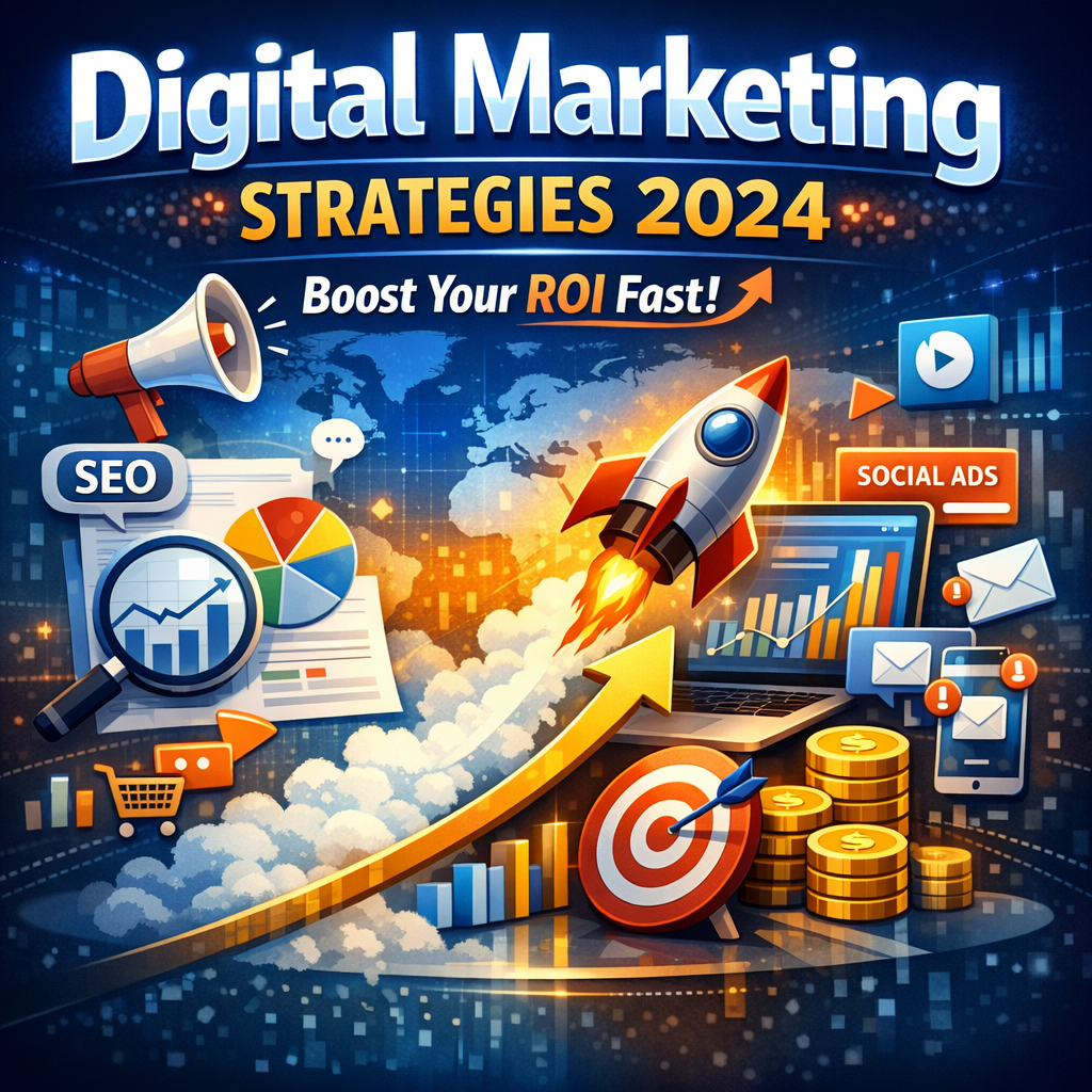 Illustration of Digital Marketing Strategies 2024 (Boost Your ROI Fast)