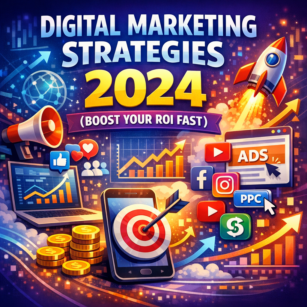Illustration of Digital Marketing Strategies 2024 (Boost Your ROI Fast)