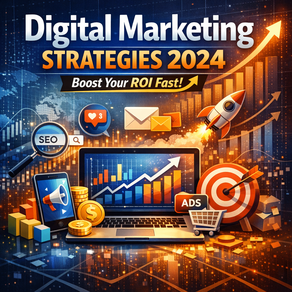 Illustration of Digital Marketing Strategies 2024 (Boost Your ROI Fast)