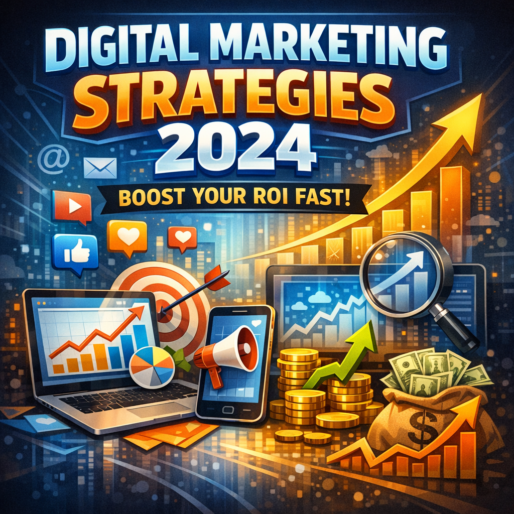 Illustration of Digital Marketing Strategies 2024 (Boost Your ROI Fast)