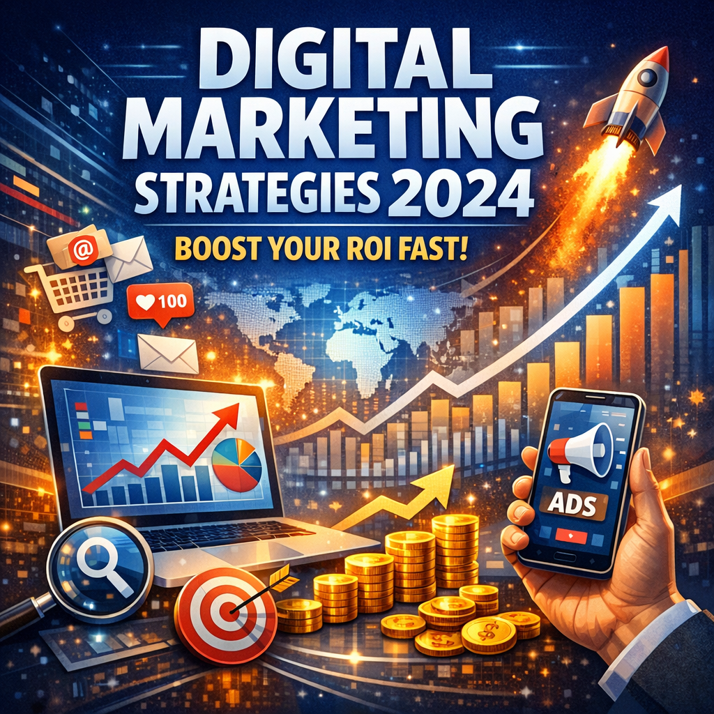 Illustration of Digital Marketing Strategies 2024 (Boost Your ROI Fast)