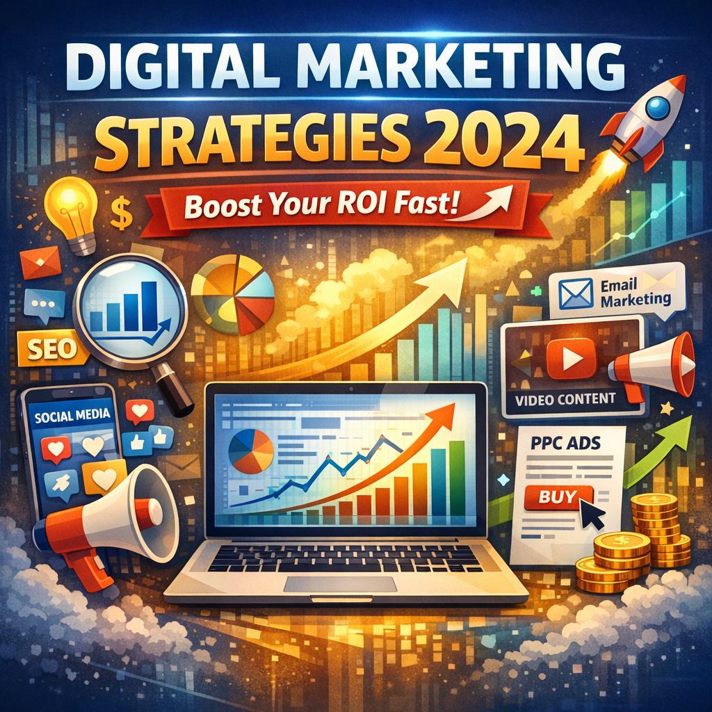 Illustration of Digital Marketing Strategies 2024 (Boost Your ROI Fast)