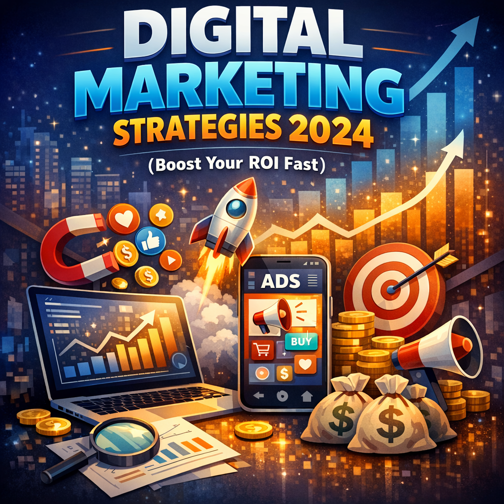 Illustration of Digital Marketing Strategies 2024 (Boost Your ROI Fast)