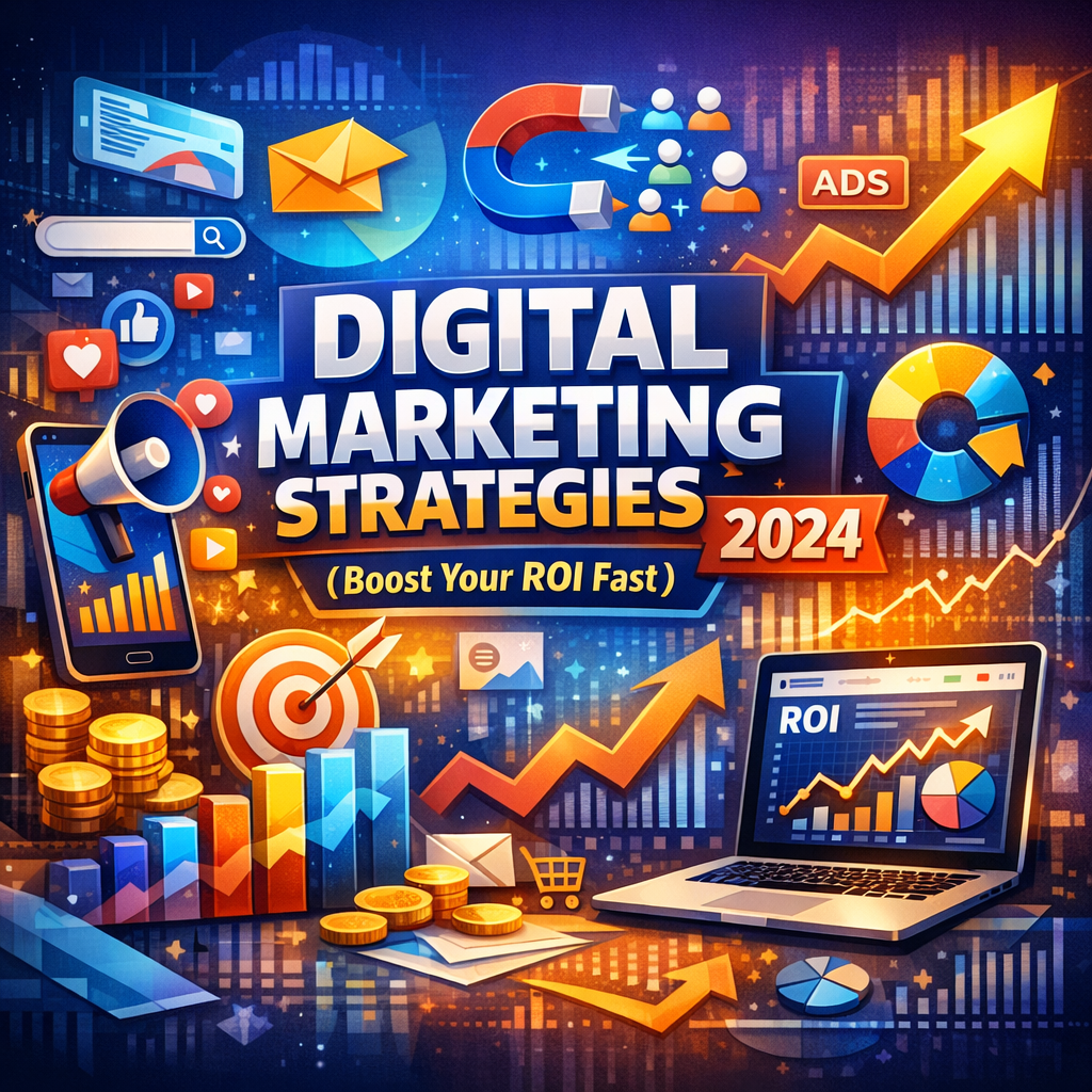 Illustration of Digital Marketing Strategies 2024 (Boost Your ROI Fast)