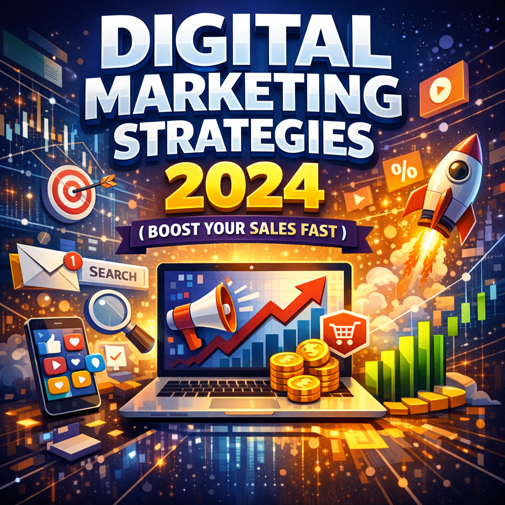 Illustration of Digital Marketing Strategies 2024 (Boost Your Sales Fast)