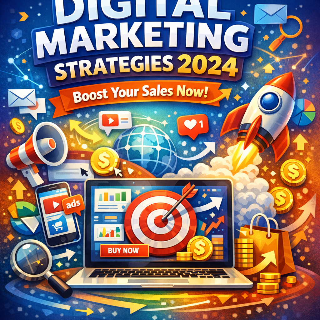 Illustration of Digital Marketing Strategies 2024 (Boost Your Sales Now)
