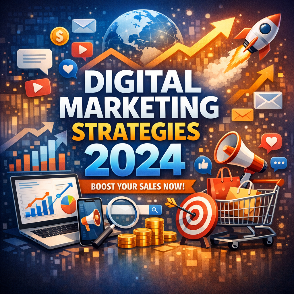 Illustration of Digital Marketing Strategies 2024 (Boost Your Sales Now)