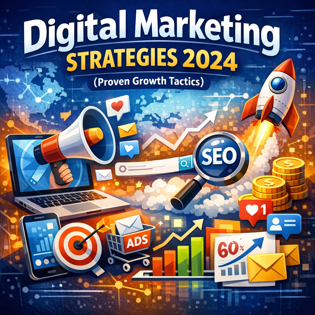 Illustration of Digital Marketing Strategies 2024 (Proven Growth Tactics)