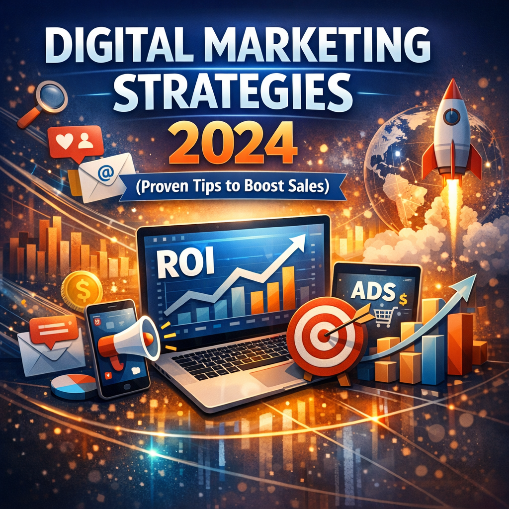 Illustration of Digital Marketing Strategies 2024 (Proven Tips to Boost Sales)