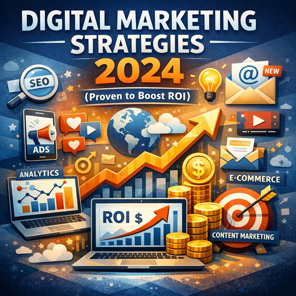 Illustration of Digital Marketing Strategies 2024 (Proven to Boost ROI)