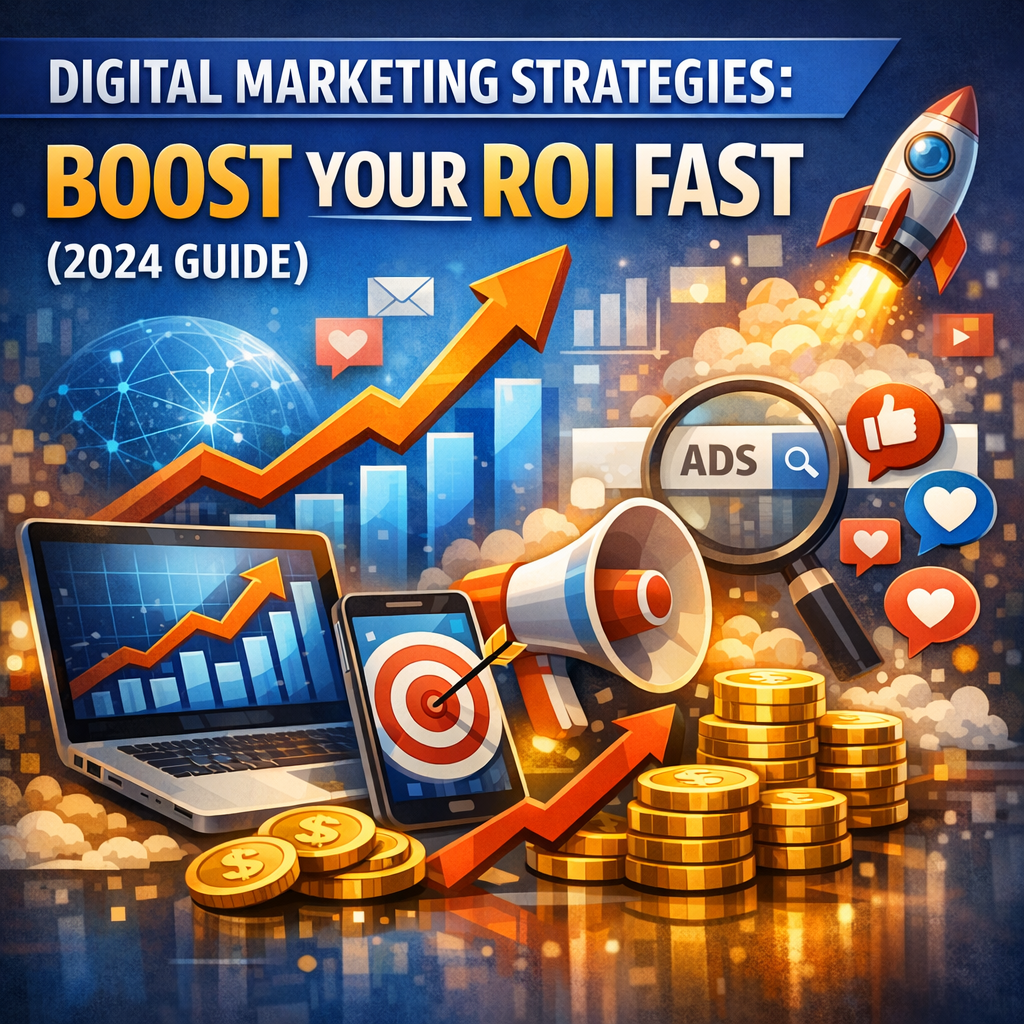 Illustration of Digital Marketing Strategies: Boost Your ROI Fast (2024 Guide)