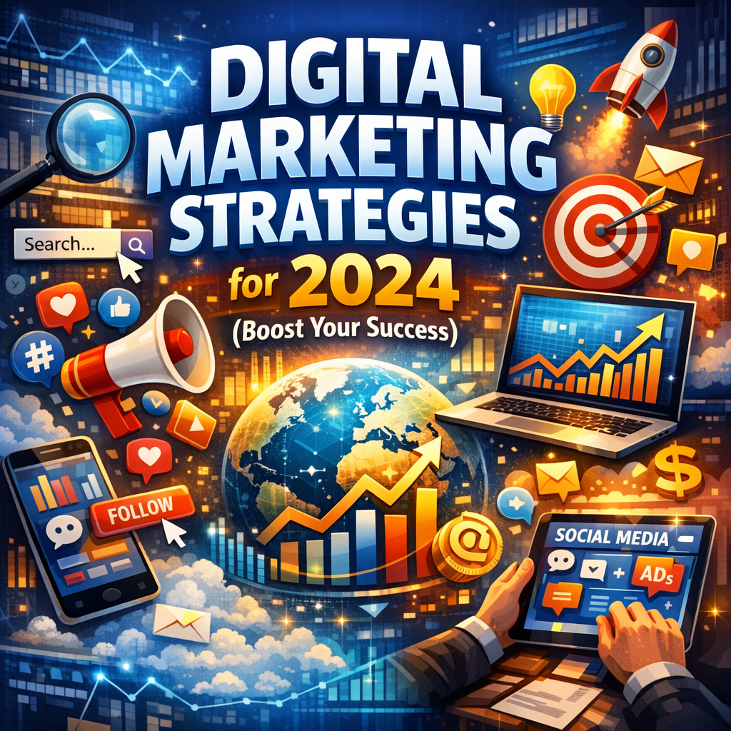 Illustration of Digital Marketing Strategies for 2024 (Boost Your Success)