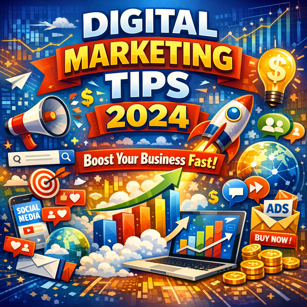 Illustration of Digital Marketing Tips 2024 (Boost Your Business Fast)