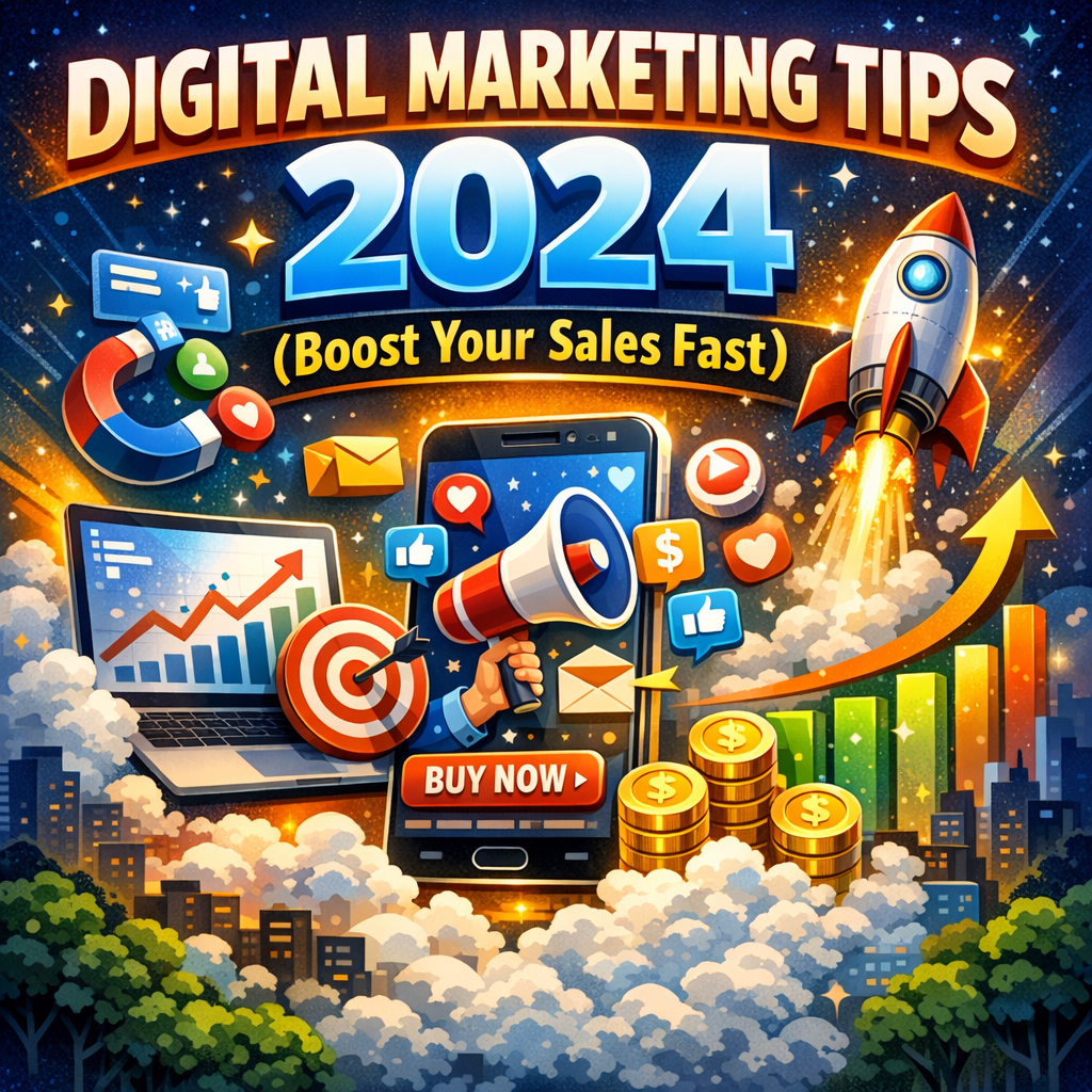 Illustration of Digital Marketing Tips 2024 (Boost Your Sales Fast)