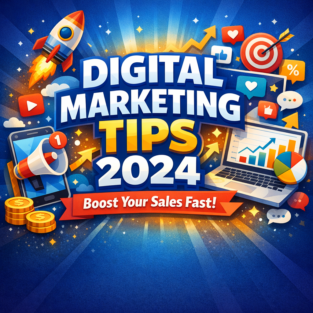 Illustration of Digital Marketing Tips 2024 (Boost Your Sales Fast)