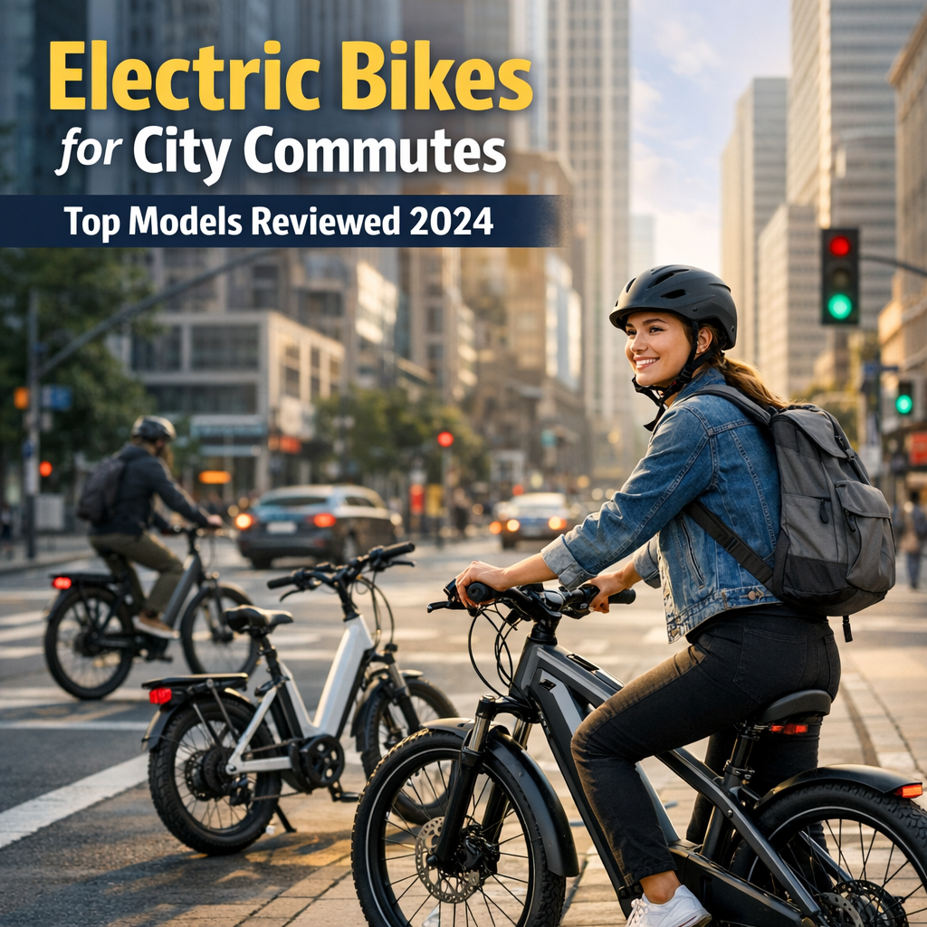 Illustration of Electric Bikes for City Commutes (Top Models Reviewed 2024)