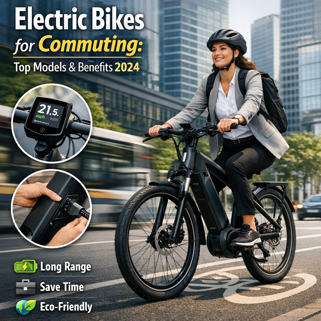 Illustration of Electric Bikes for Commuting: Top Models & Benefits 2024