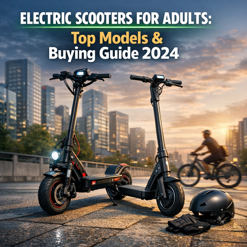 Illustration of Electric Scooters for Adults: Top Models & Buying Guide 2024