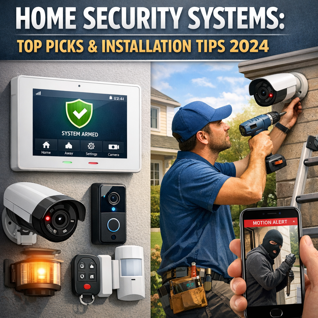 Illustration of Home Security Systems: Top Picks & Installation Tips 2024