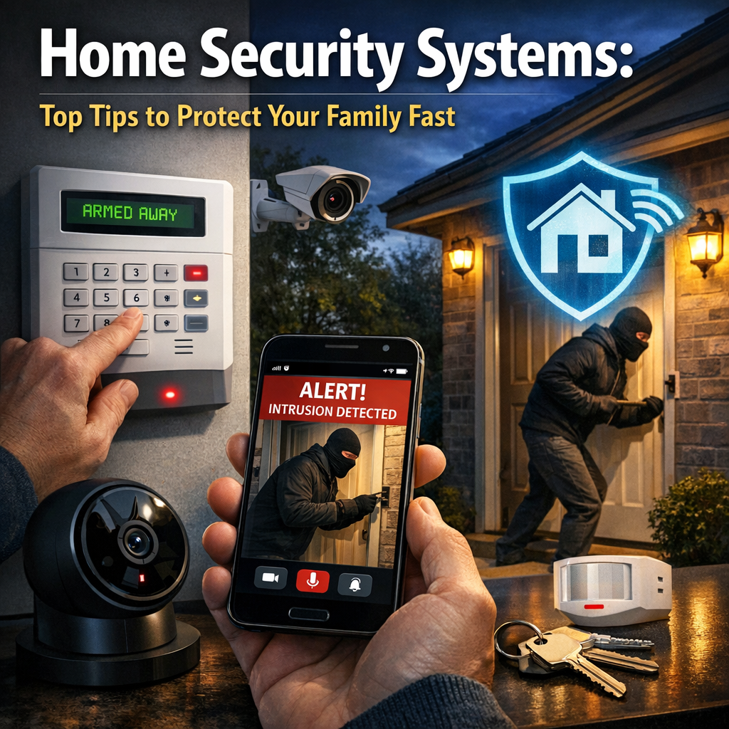 Illustration of Home Security Systems: Top Tips to Protect Your Family Fast