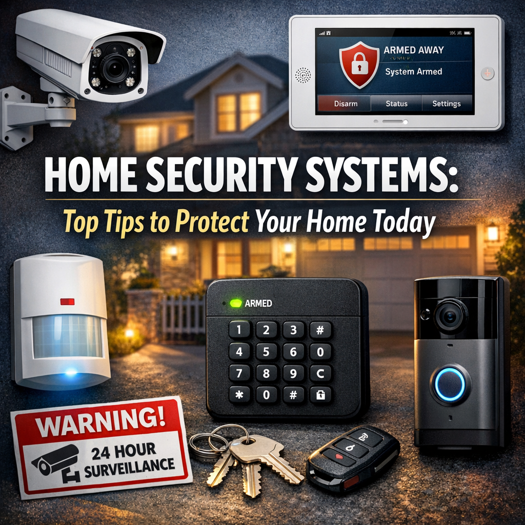 Illustration of Home Security Systems: Top Tips to Protect Your Home Today