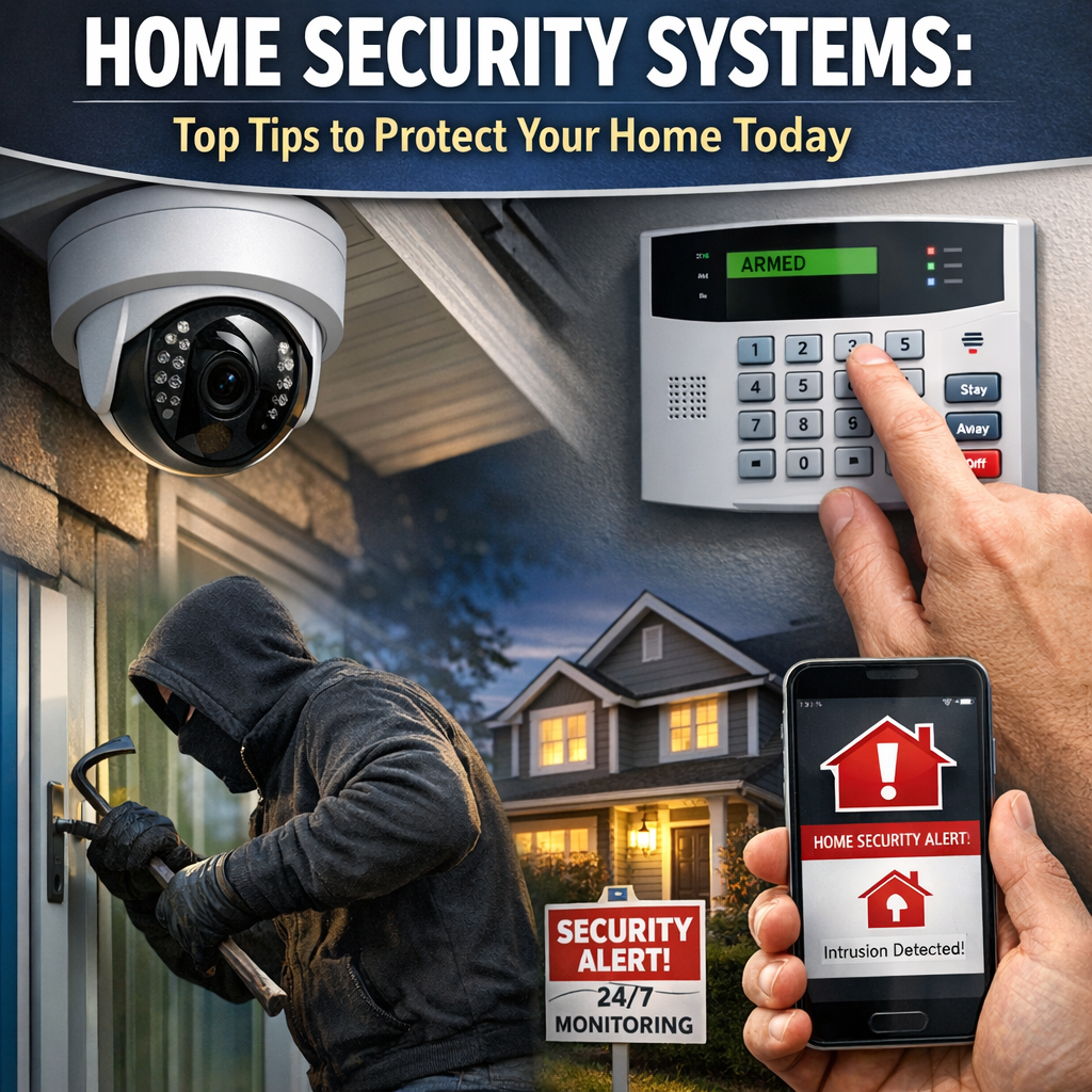 Illustration of Home Security Systems: Top Tips to Protect Your Home Today